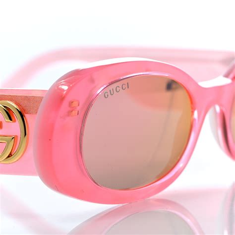 gucci pink acetate oval sunglasses|gucci polarized sunglasses men's.